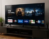 IPTV compatible Smart TV — interface de streaming sur téléviseur connecté