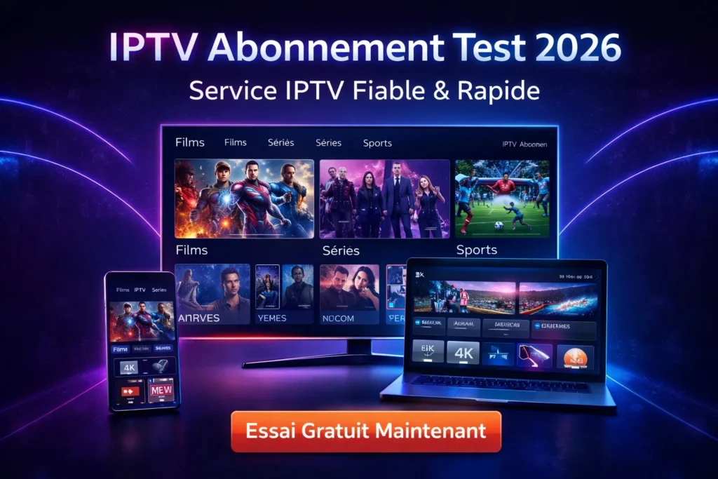 iptv abonnement test 2026 service iptv premium 4k